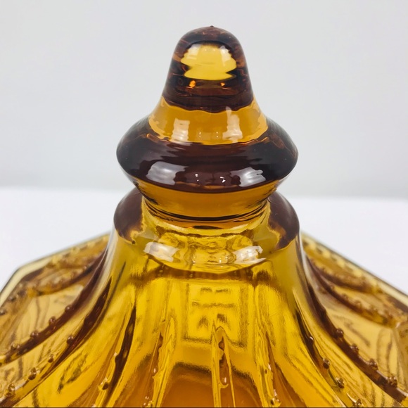 Vintage Amber Imperial Glass Candy Dish - Picture 5 of 15
